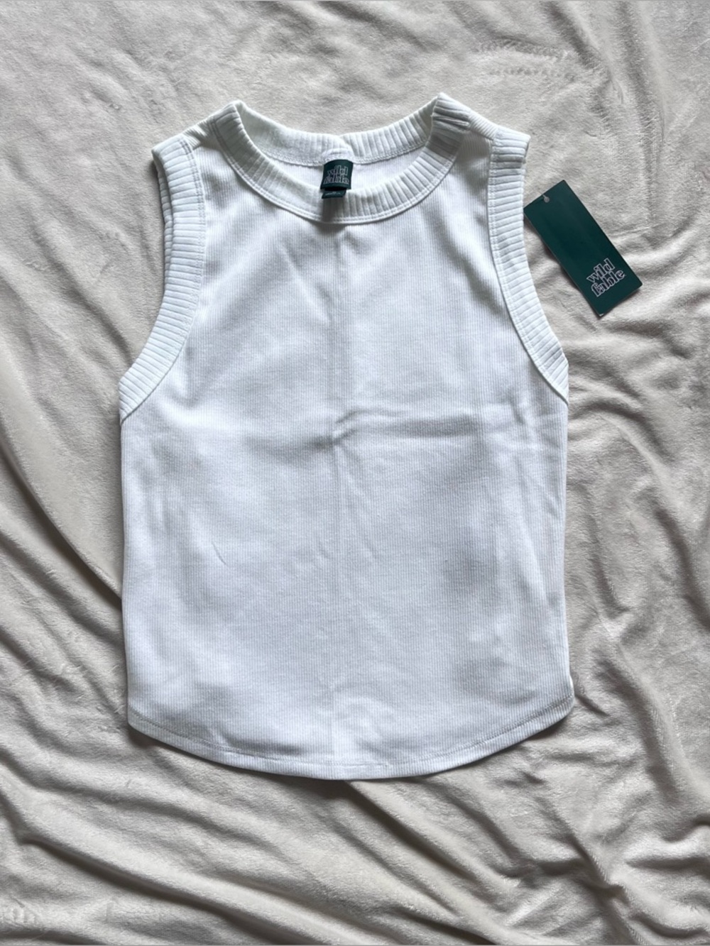 Wild Fable White Ribbed Tank